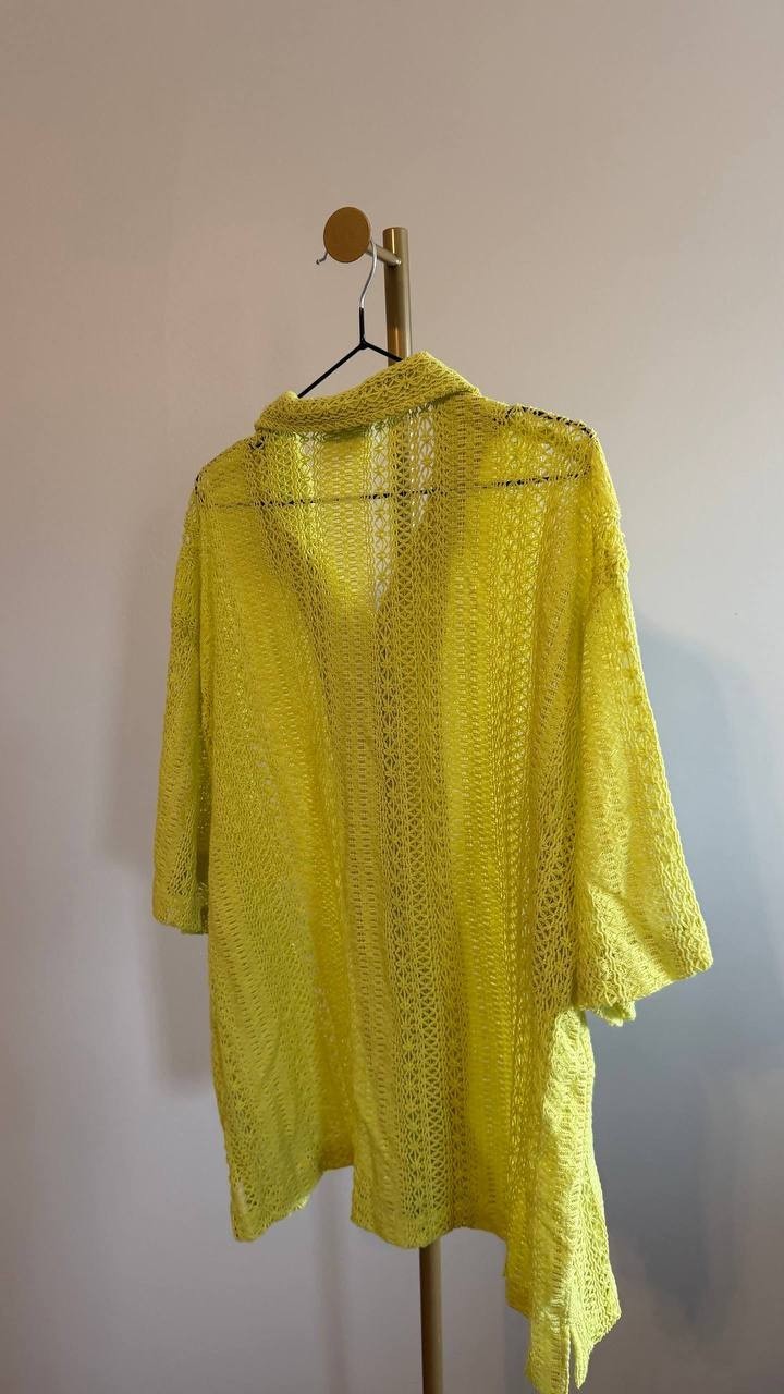 Mode of One Men’s Relaxed‑Fit Textured Crochet Button‑Down Camp Shirt XL $49.50