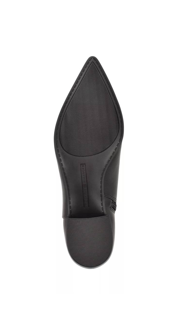Tommy Hilfiger Block Heel Boots Black 7.5 M New $129.00