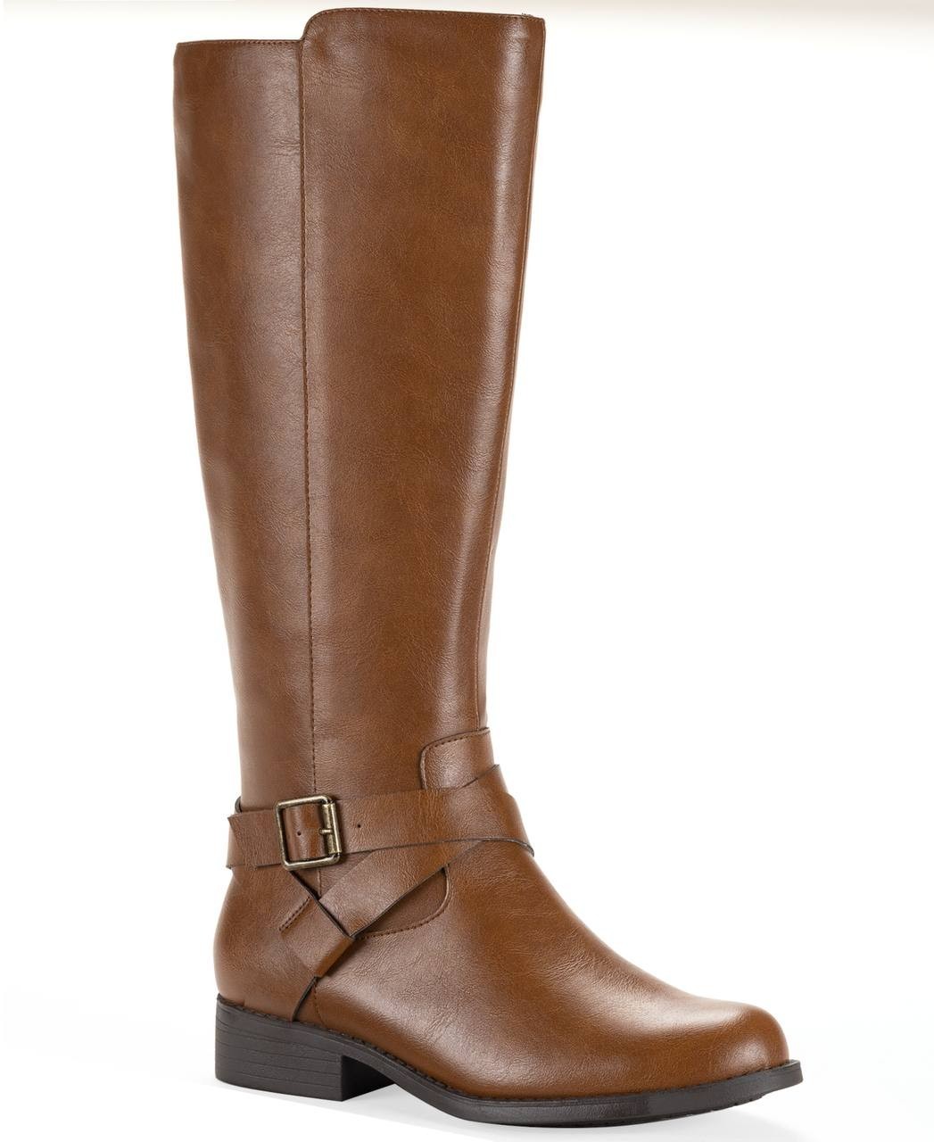 Style & Co Margoo Riding Boots 8M  Black Tall Zip Buckle NIB msrp$79.90