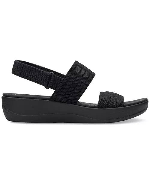 Clarks  Sandals  Black  Fabric  8M  New  $75