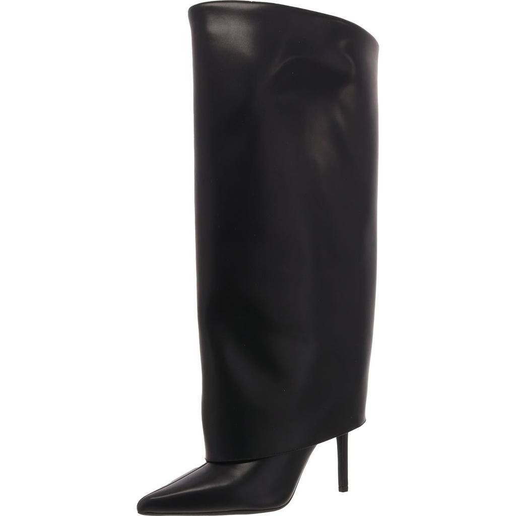 INC Skylar Fold Over Cuffed Knee High Boots Black 12M WC Man‑Made $130 NWB