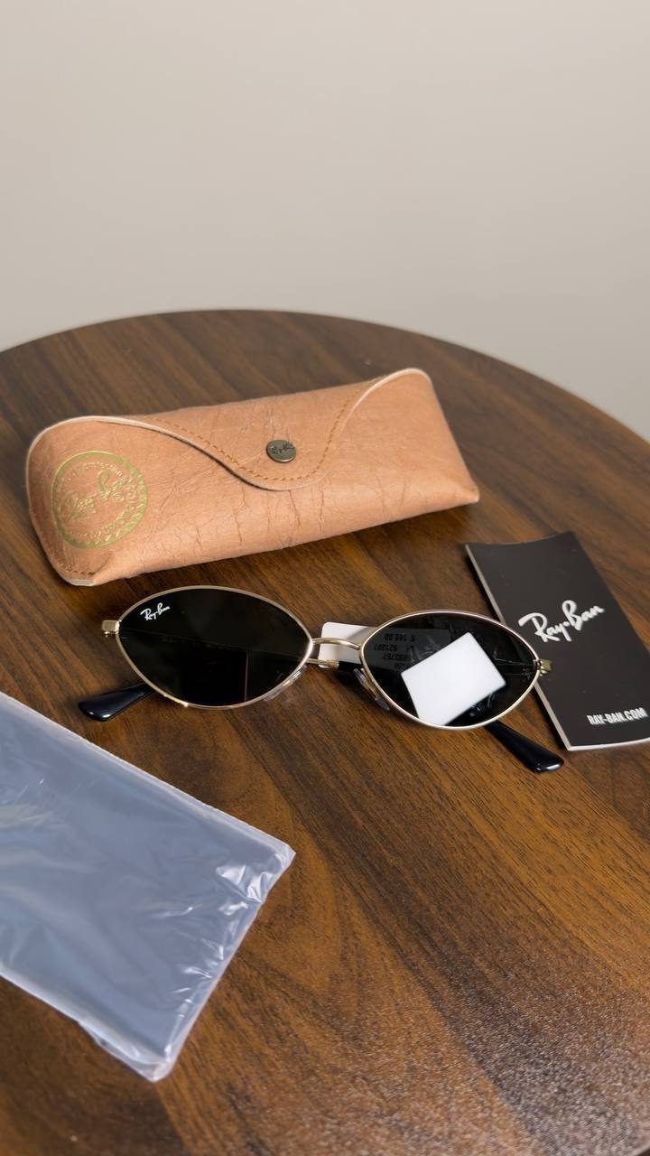 Ray‑Ban  Kai  59mm  Polarized  Oval  Sunglasses  Gold/Dark  Grey  NWT  $160