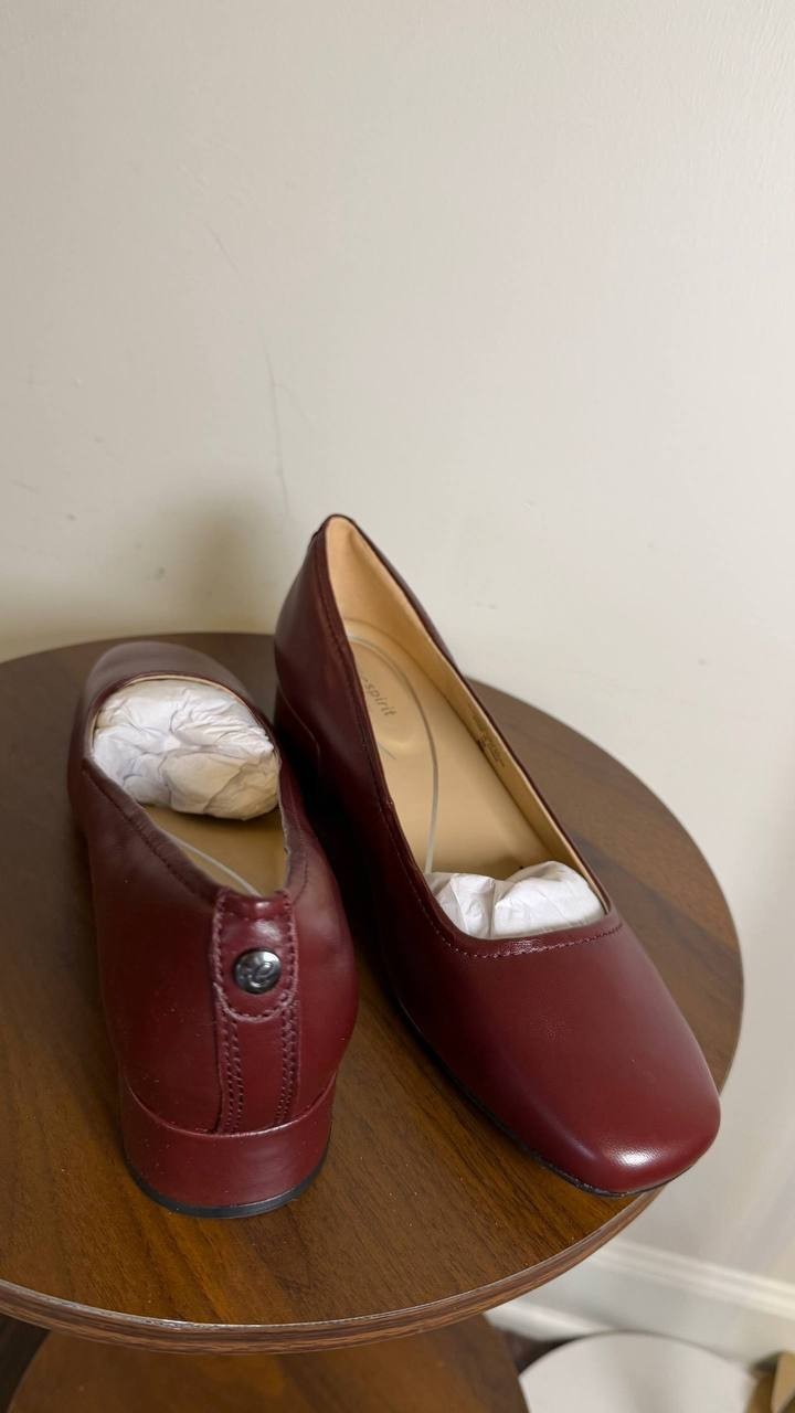 Easy Spirit Jain Pump Leather Block Heel Dark Red Women’s 8M NWB $99
