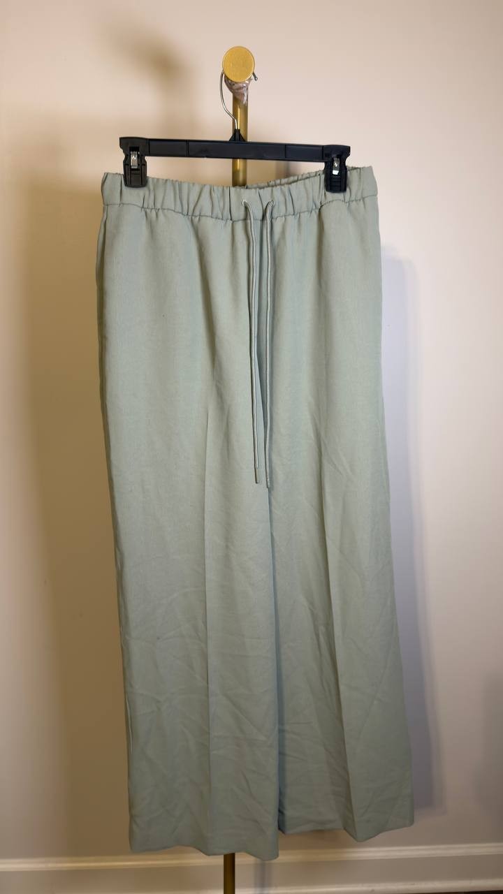 Calvin Klein Soft Twill Drawstring Trousers Shadow S NWT $199