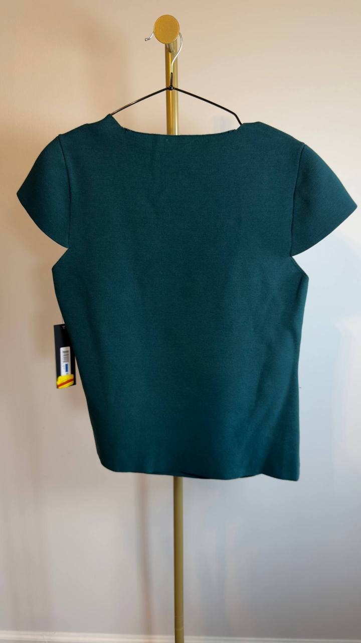 Donna Karan New York Women’s Cap‑Sleeve Sweater Green Size XL NWT $169