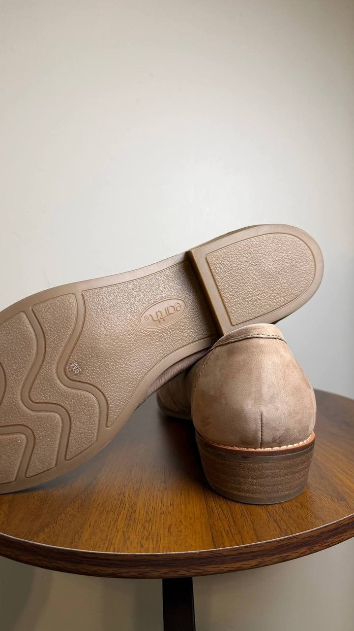 Earth Elona Woven Leather Slip‑On Loafers Taupe Women’s 9M NWB Comfort