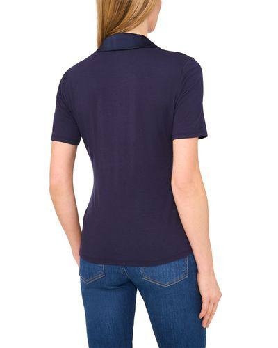 CeCe Short‑Sleeve Polo Top – Size S – NWT – $45