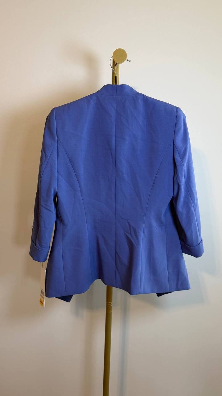 Calvin Klein Women’s Petite Stand‑Collar Open‑Front 3/4‑Sleeve Jacket (Size 2P,