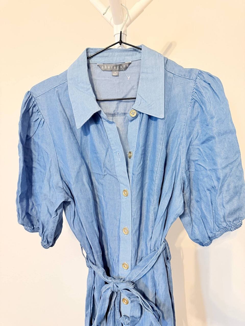 Sharagano Chambray Shirt Dress – Medium Wash – Size 10 – NWOT