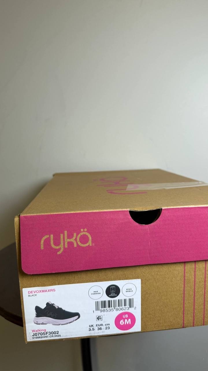 Ryka Black Mesh Fabric Trainers 6M NIB MSRP $109.99