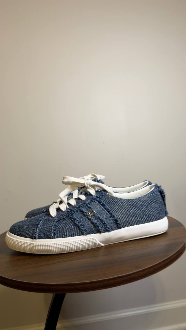 Lauren Ralph Lauren Sneakers Denim 8.5 B New $100.00
