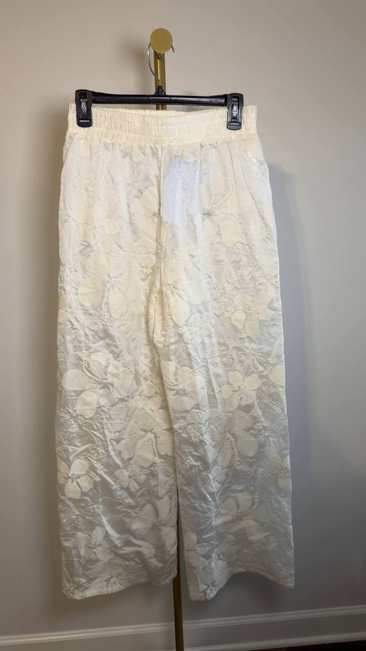 Waimari Jazmin Pants Cream Embroidered High Waist M NWT $295
