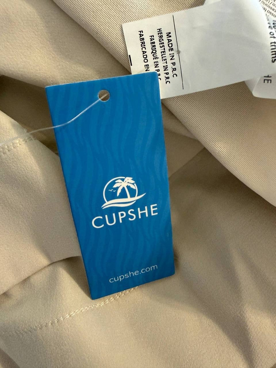 Cupshe Pleated Midi Skirt – Beige – Size S – NWT-Belt is not included