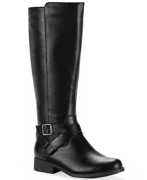 Style & Co Margoo Riding Boots Black 9.5M Man‑Made $79.90 NWB
