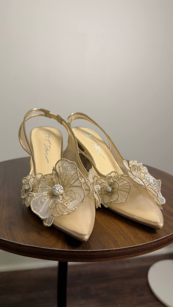 Betsey  Johnson  Petra   Gold  Mesh  6  New  in  Box  $129