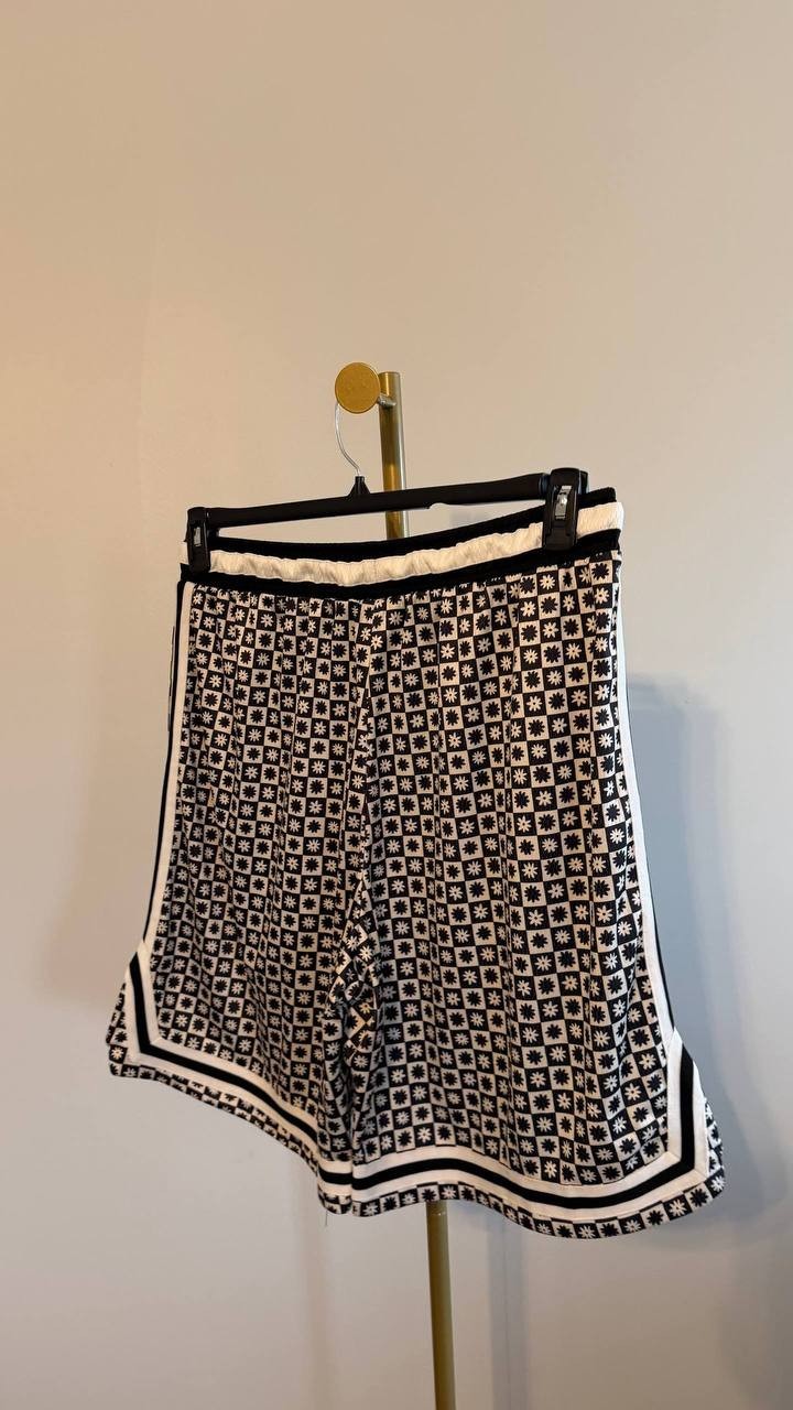 WeSC Men’s Basketball Shorts Checker Daisys 7” Athletic XL $59 NWT