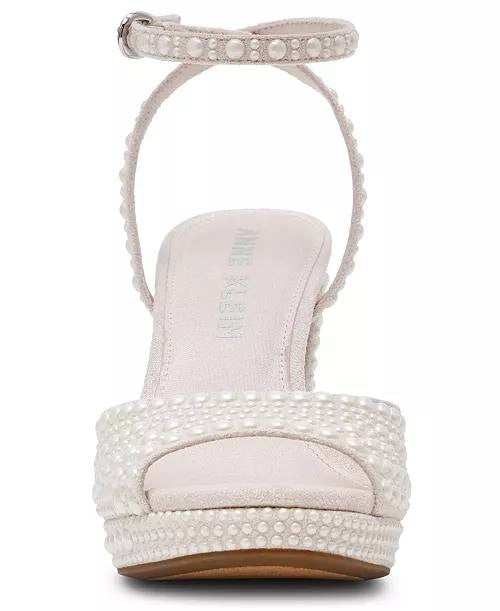 Anne Klein Dress Sandals 6M Bone Man-Made New in Box MSRP $119