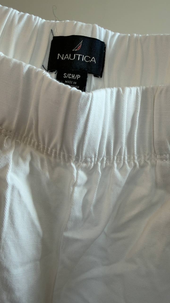 Nautica Sustainably Crafted Pull‑On Pant White S/P NWT $79.50