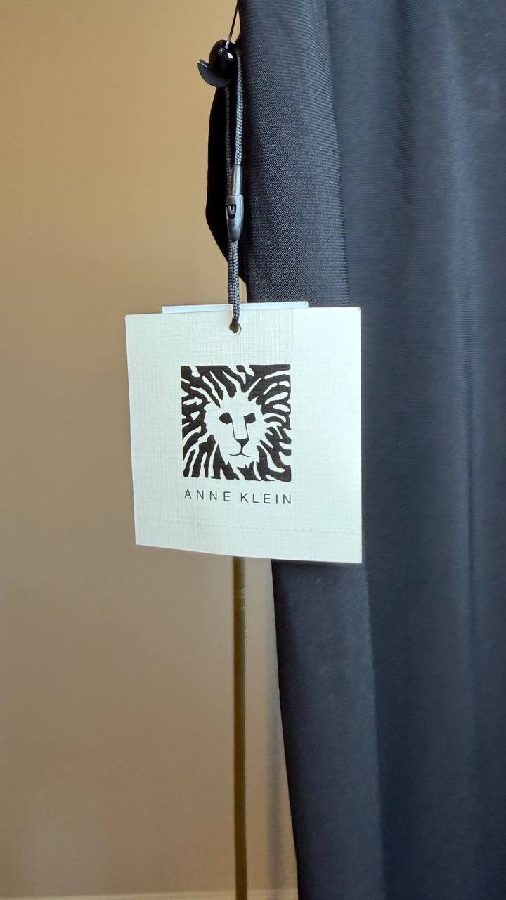 Anne Klein High‑Waist Belted Wide‑Leg Pants Black L NWT $79
