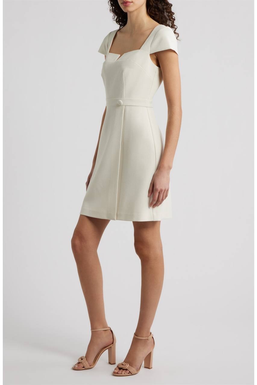 Vince Camuto Women’s Notch Neck Crepe Dress Stone 14 NWT $168