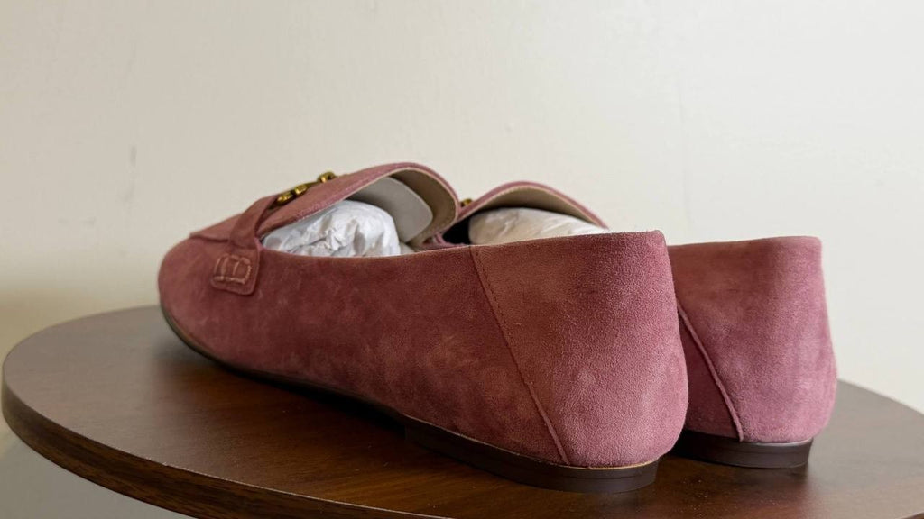 Giani Bernini Tailored Loafers 9.5M Mauve Suede New in Box