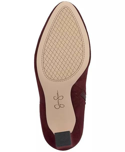 Jessica Simpson Mixtesa Booties 6M Dark Cherry Slouch Block Heel NIB msrp$109