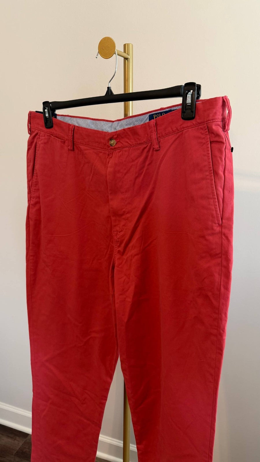 Polo Ralph Lauren Varick Slim Straight Stretch Sateen Pants Red Men’s  NWT