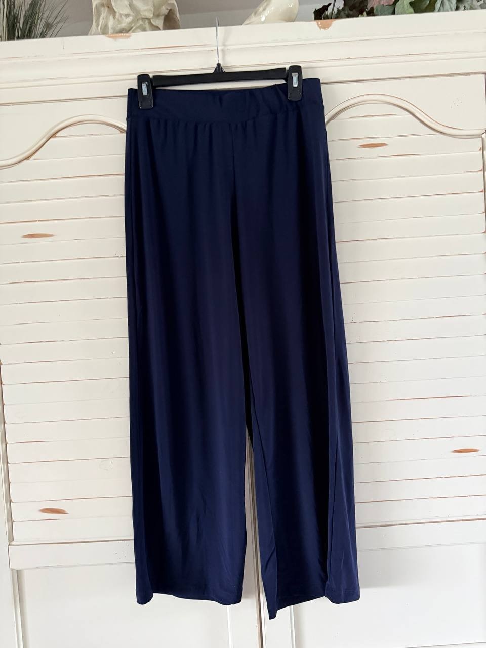 NY Collection Palazzo Pants – Size PM – NWT – Navy Petite Wide-Leg Pull