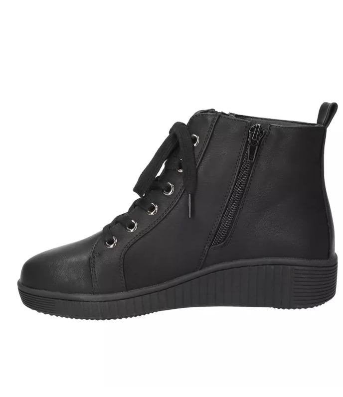 Easy Works Hollyann Boots 7.5W Black Faux Leather Slip‑Resistant NIB msrp$85.95