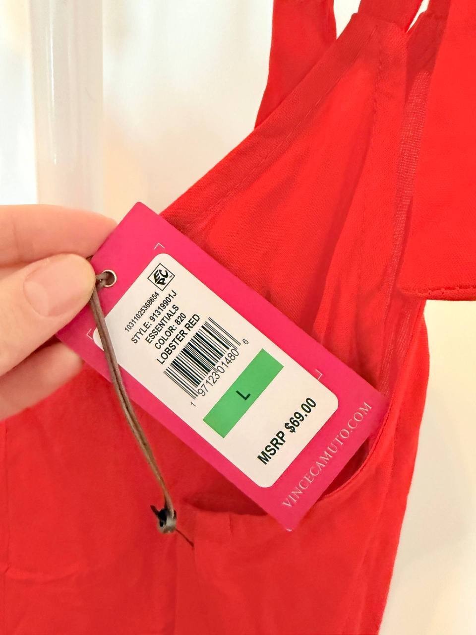 Vince Camuto Tie‑Shoulder Jumpsuit – Size L – NWT – $69
