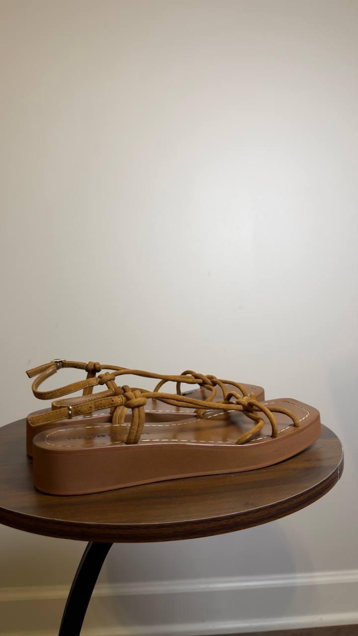 Loeffler Randall Platform Sandals Cacao 8 New $275.00
