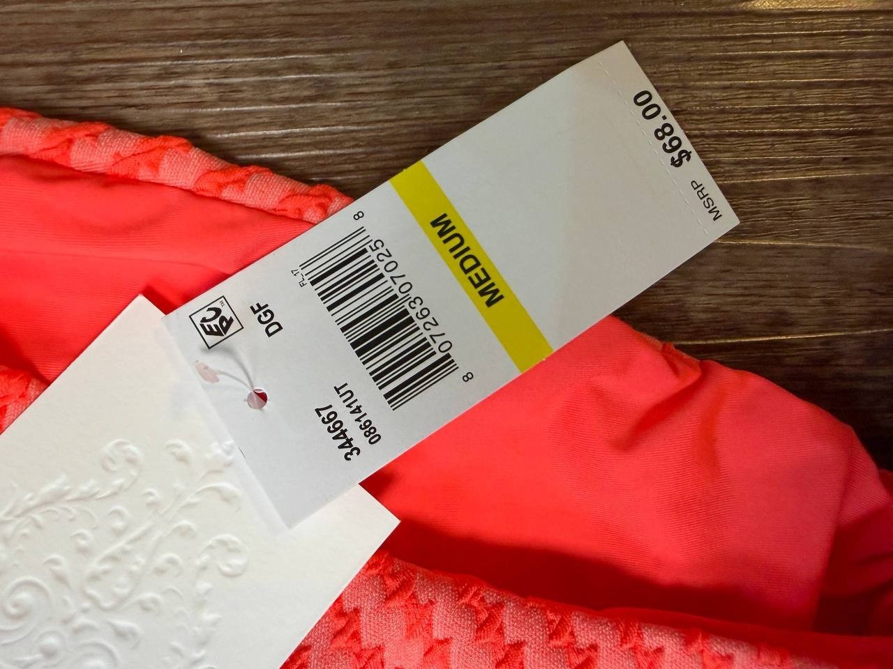 Becca Connect High Waist Bikini Bottoms Red M NWT $68