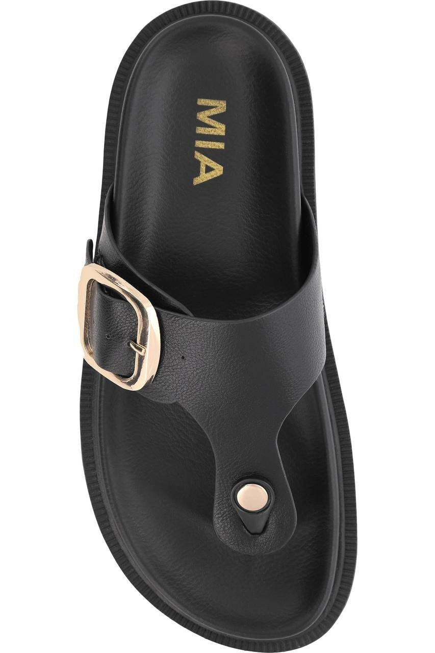 MIA  Geri  Slide  Sandals  Black  Synthetic  8.5M  New  With  Box  $60