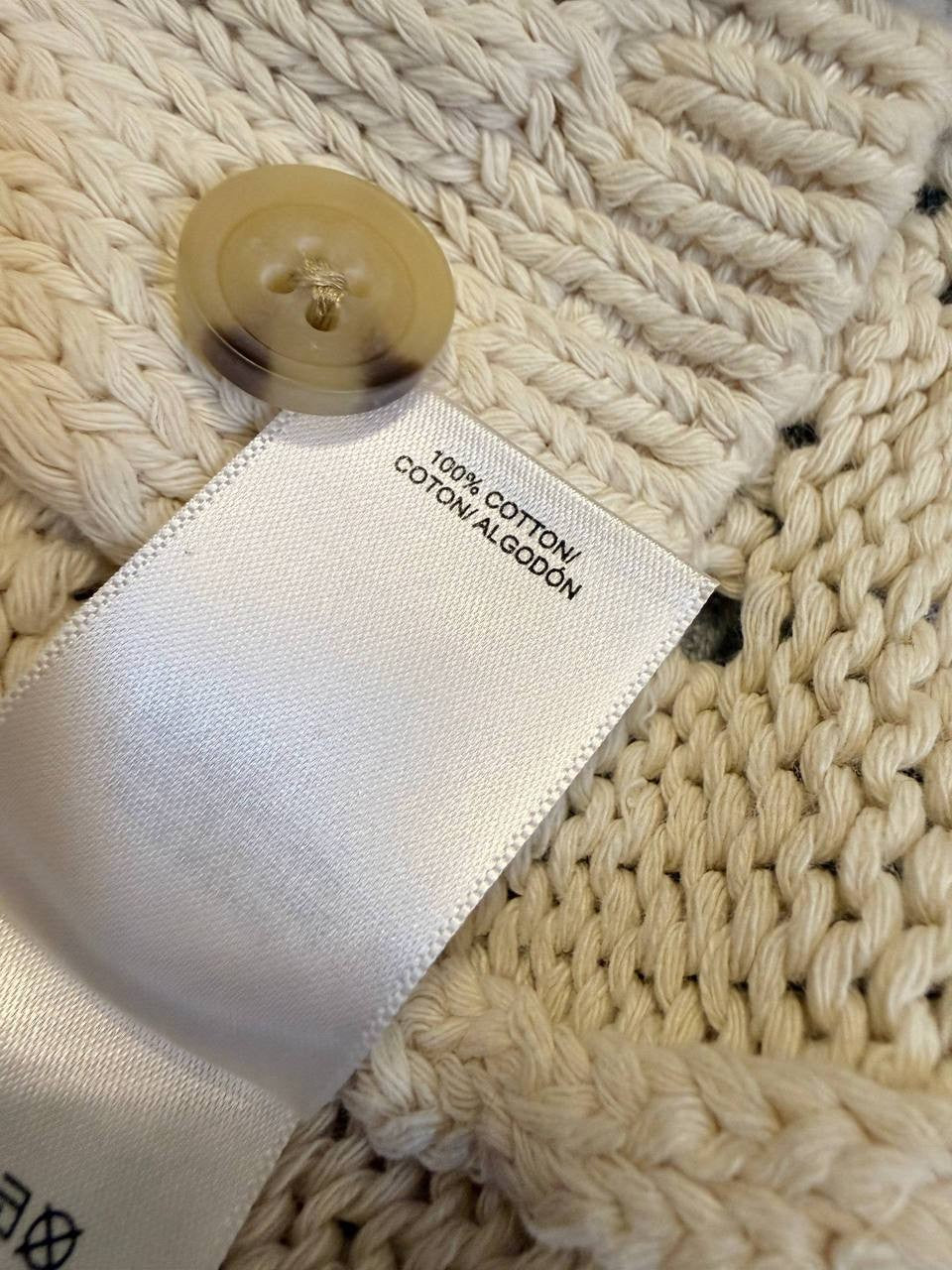 Lucky Brand Short Sleeve Cropped Button‑Up Sweater – Size XS – NWT