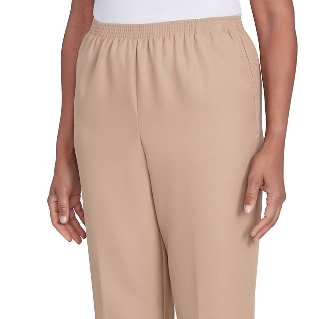 Alfred Dunner Women’s Classics Average Length Pant Tan 8P $39.50 NWT