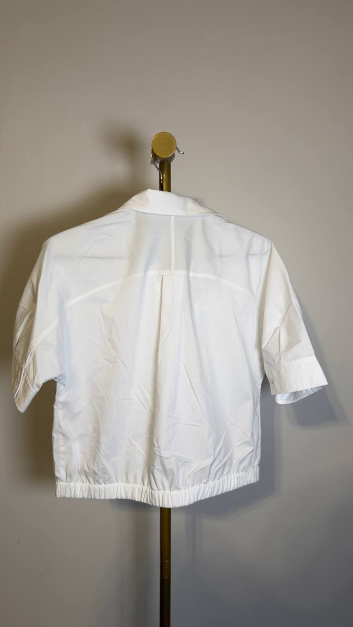 Theory Women’s Elastic Waist Shirt White S NWT $325