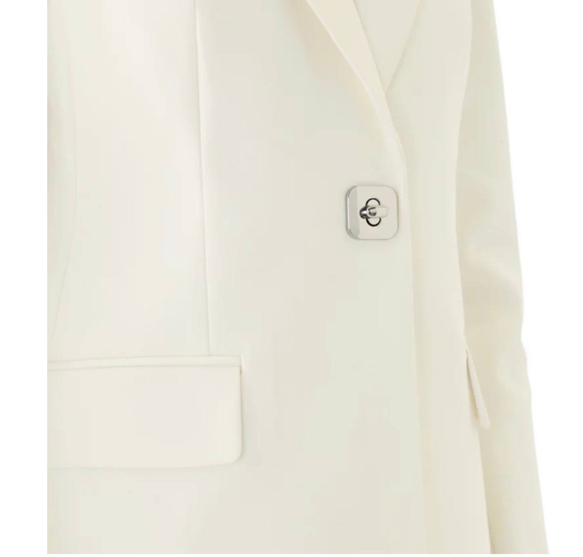 Calvin Klein One‑Button Shawl Collar Suit Jacket Cream 4P NWT $159