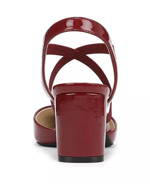 LifeStride Dark Cherry Faux Patent Slingback Pumps 11M NIB $69.99