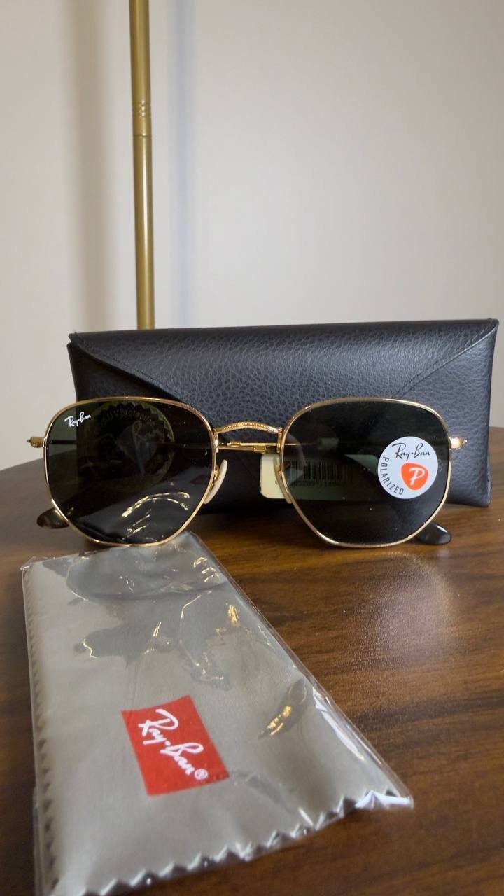 Ray‑Ban  Hexagonal   Sunglasses  Arista  Gold  Green   OS  NWT  $244