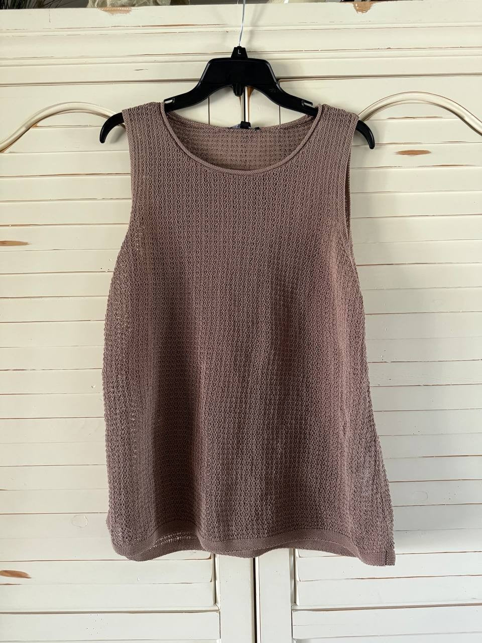 EILEEN FISHER Organic Linen Délavé Tank – Natural, XL