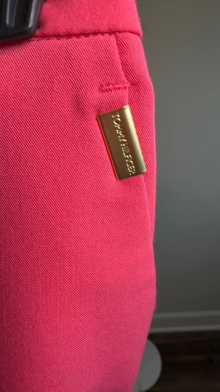 Tommy Hilfiger Sloane Mid‑Rise Slim Ankle Pants Rosette 0 NWT $99