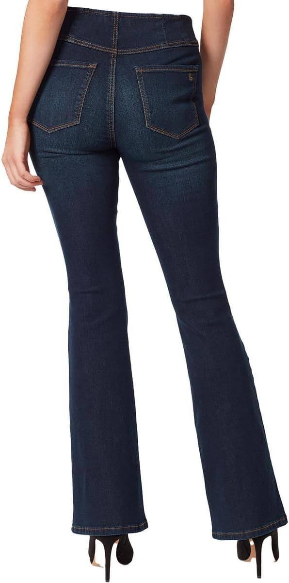 Jessica Simpson Pull-On Flare Jeans - High-Rise Blue Denim, Women's 28