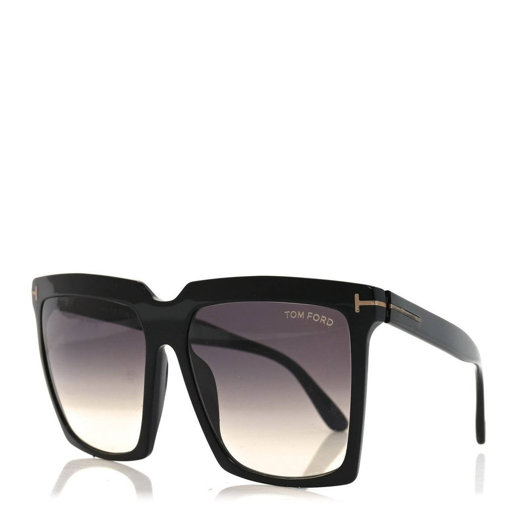Tom Ford FT0764 Sabrina‑02 Geometric Sunglasses Shiny Black OS NWT $495