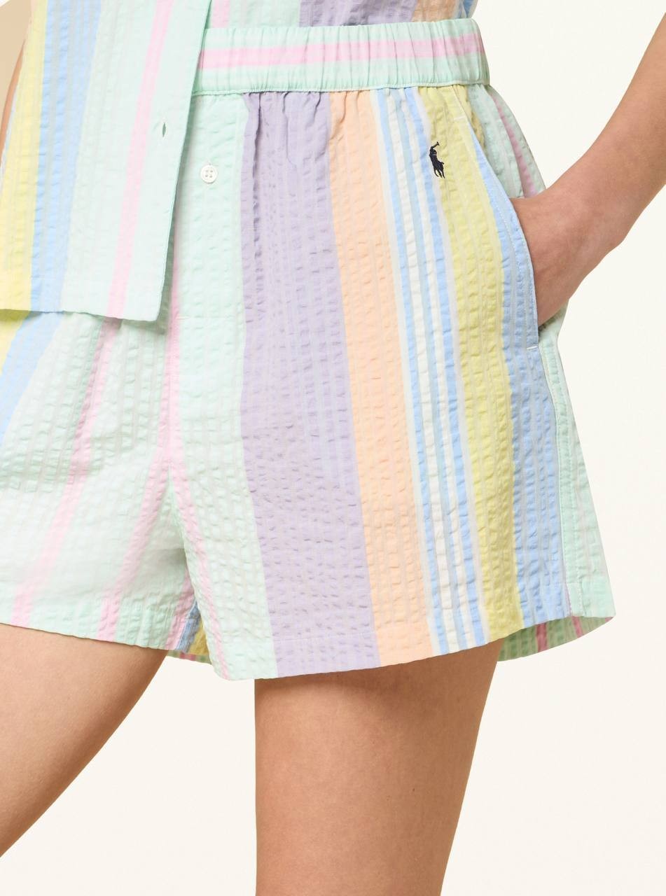 Polo Ralph Lauren Women's Striped Seersucker Shorts Multicolor Pastel XS