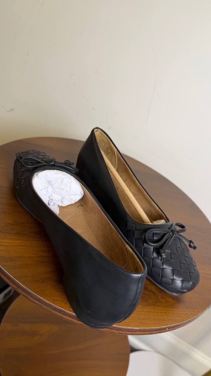 Style & Co Baileyy Woven Snip Toe Ballet Flats Black Women’s 5.5 NWB $59.90