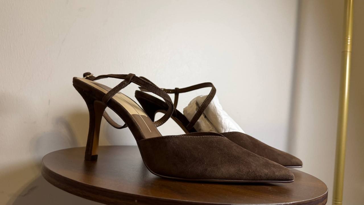 Dolce Vita Kamra Heels Dark Brown Suede Slingback Pumps 9M NWB MSRP $150