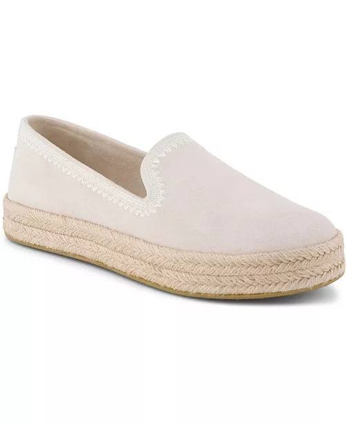 TOMS  Carolina  Espadrille  Sneakers  Soft  Grey  Suede  8  New  With  Box  $95