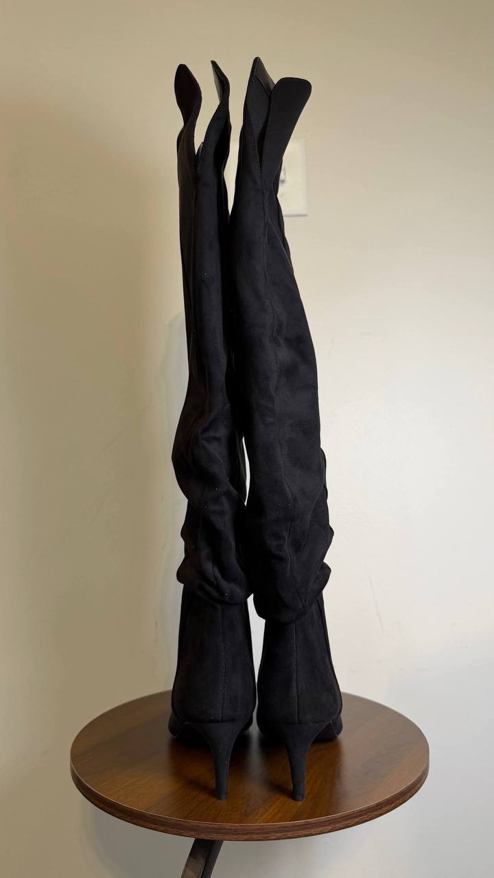 Madden Girl STASSI Over‑the‑Knee Boots Black Fabric Women’s 9 NWB