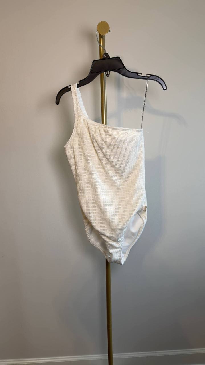 MICHAEL Michael Kors One‑Piece Swimsuit White 4 Preowned Excellent $118