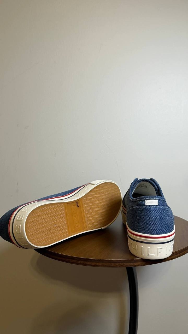 Tommy Hilfiger Balie Sneakers 8.5M Navy Stripe Slip‑On Platform NIB msrp$75